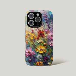 Colorful Wildflower Phone Case Cottagecore Floral iPhone Case Coquette Preppy Aesthetic Art Cover for iPhone 16 15 14 13 Pro Samsung Galaxy