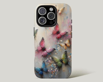 Vivid Butterfly Phone Case, Cute Preppy Nature Aesthetic, Trendy Coquette iPhone 16 15 14 13 12 11 Pro Max 8 Plus X, Samsung Galaxy