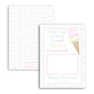 Eis Geschenk Kartenhalter | Geburtstagsgeschenk | Danke Geschenk | Digitaler Download | Druckbar | Zölle auf Anfrage erhältlich