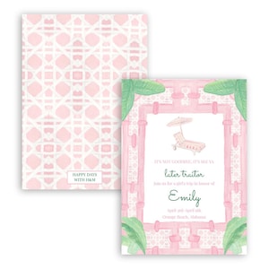 Invitation rose de <br> Profitez-en ! Anniversaire d'été | Voyage entre filles | Voyage d'adieu | Aquarelle | | Imprimable | Invitation numérique | Personnalisé