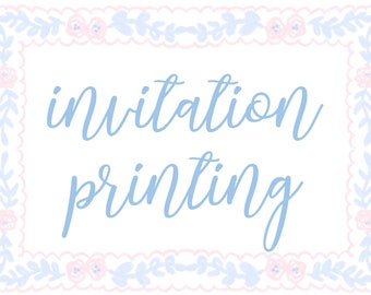 Invitation Printing | Printing Service | This is an add on service in addition to your invitation purchase