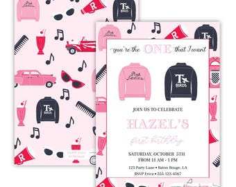 The One That I Want Birthday Invitation | Grease | Pink | Cars | Preppy | Watercolor | Pastel | Digital Invite | Unique Party Themes