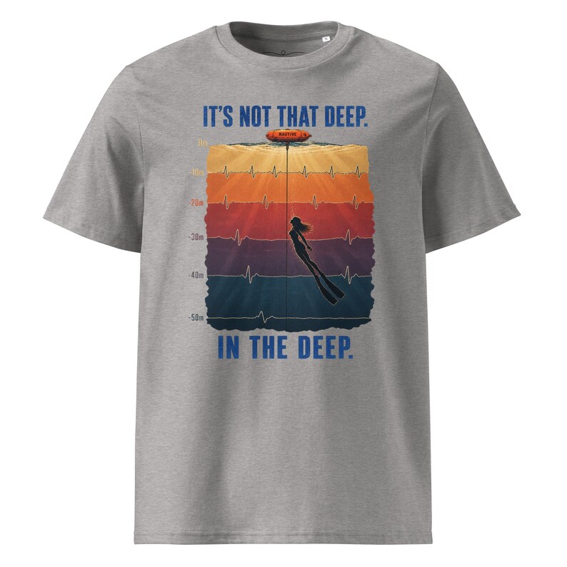 Fridyknings-T-shirt – Den är inte så djup | Ocean T-shirt | Ekologisk bomull 180 g/meter bild 18