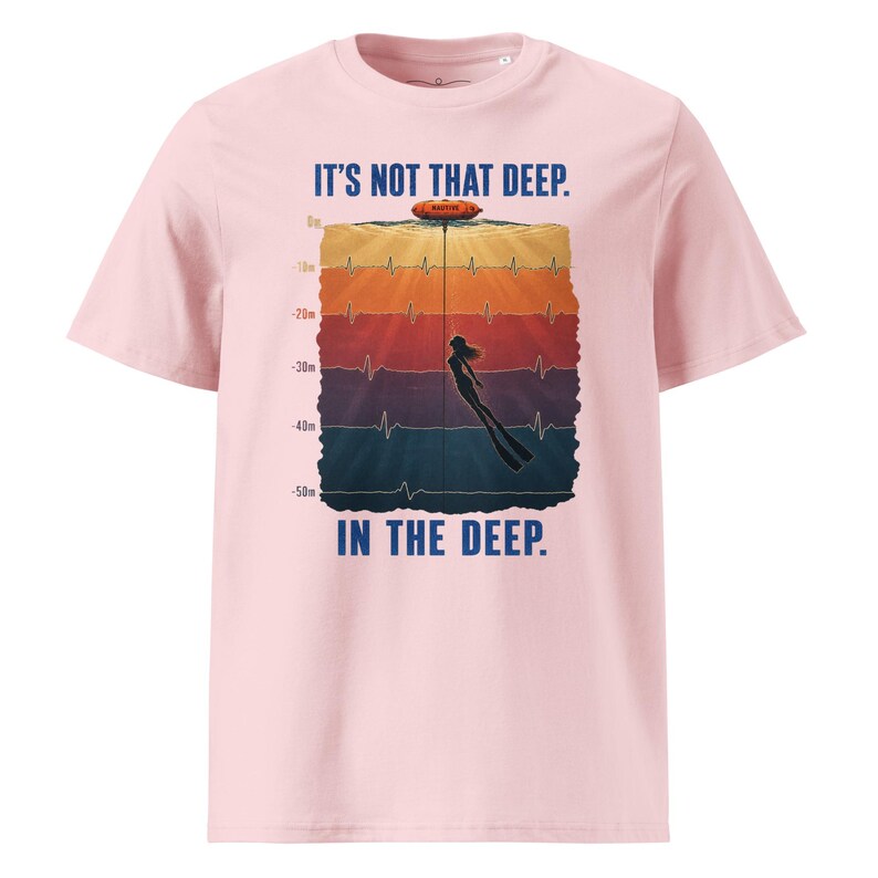 Fridyknings-T-shirt – Den är inte så djup | Ocean T-shirt | Ekologisk bomull 180 g/meter bild 15
