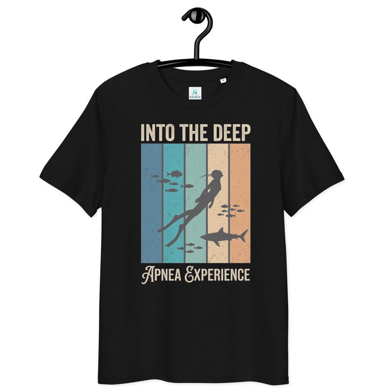 Naudic Into the Deep - Apnea - Unisex T-Shirt aus 100% Bio-Baumwolle