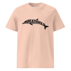 Breathhold T-Shirt Delfin | Freediving Apnoe Shirt Bio-Baumwolle | Geschenk Freitaucher Taucher | Organic Dolphin Tee Unisex Black