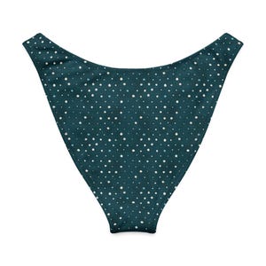Braguita de bikini con estampado de tiburón ballena y corte en V | Braguita de bikini reciclada con estampado de tiburón ballena | Trajes de baño sostenibles para combinar | Trajes de baño ecológicos imagen 5