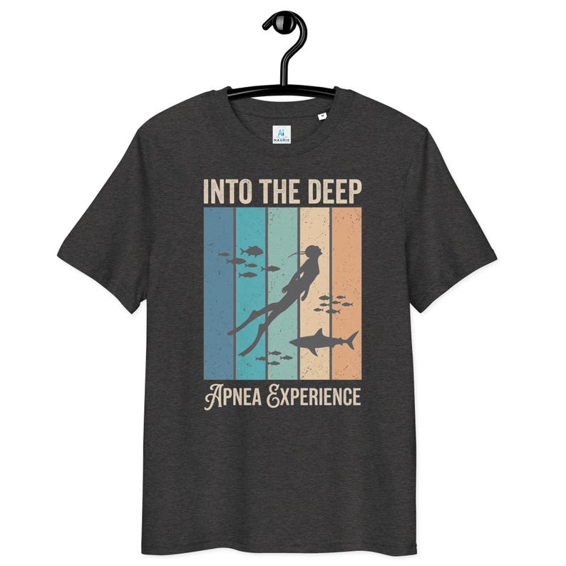 Naudic Into the Deep - Apnea - Unisex T-Shirt aus 100% Bio-Baumwolle