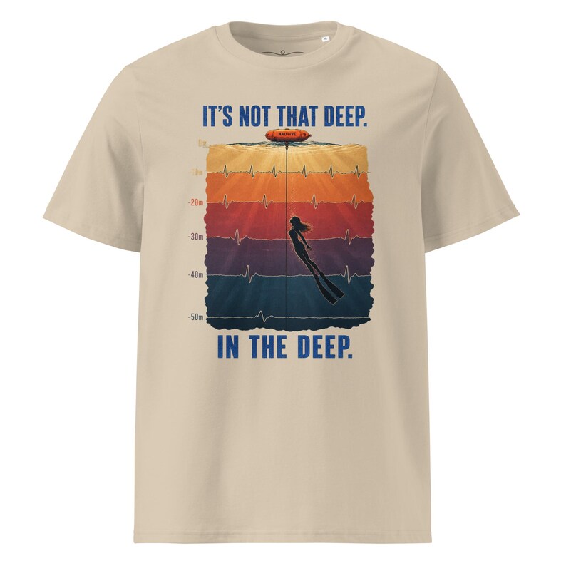 Fridyknings-T-shirt – Den är inte så djup | Ocean T-shirt | Ekologisk bomull 180 g/meter bild 16