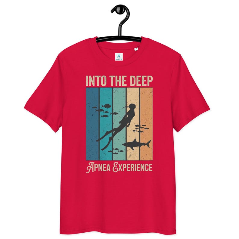 Naudic Into the Deep - Apnea - Unisex T-Shirt aus 100% Bio-Baumwolle