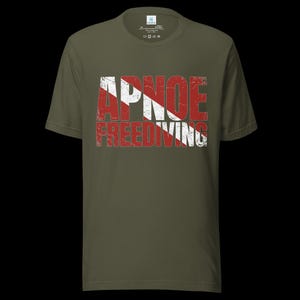 Camiseta de apnea | Camiseta de buceo libre con bandera de buceo | Regalo para buceadores libres | Camiseta con bandera de buceo | Unisex imagen 13
