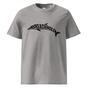 Breathhold T-Shirt Delfin | Freediving Apnoe Shirt Bio-Baumwolle | Geschenk Freitaucher Taucher | Organic Dolphin Tee Unisex Black