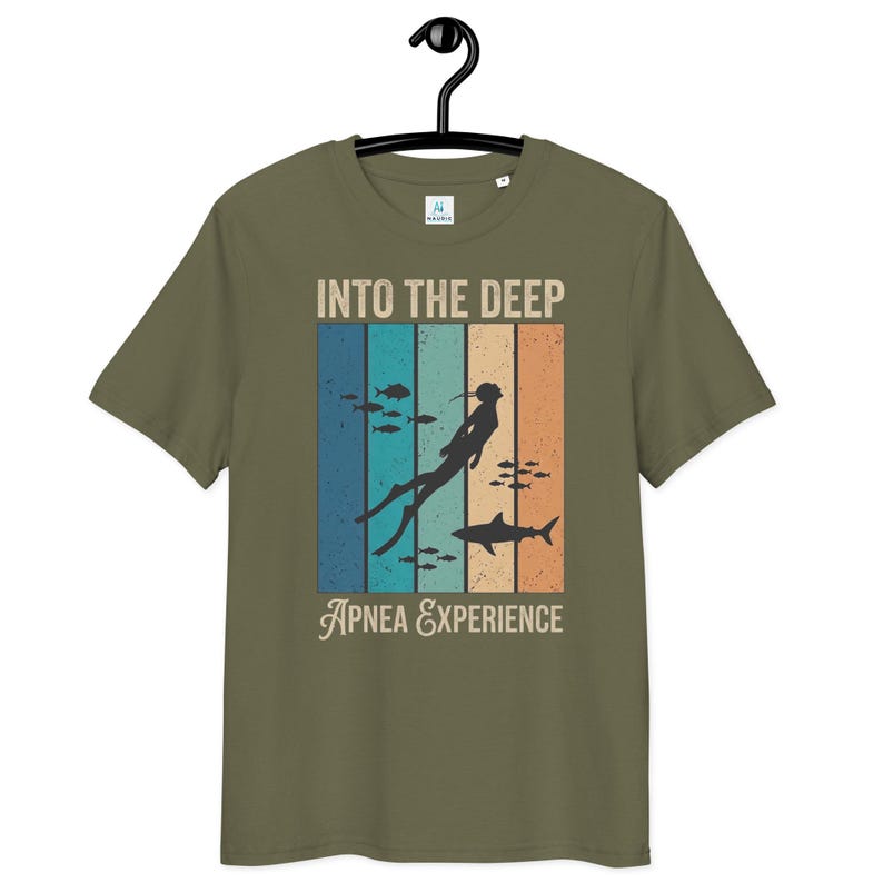 Naudic Into the Deep - Apnea - Unisex T-Shirt aus 100% Bio-Baumwolle
