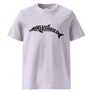 Breathhold T-Shirt Delfin | Freediving Apnoe Shirt Bio-Baumwolle | Geschenk Freitaucher Taucher | Organic Dolphin Tee Unisex Black