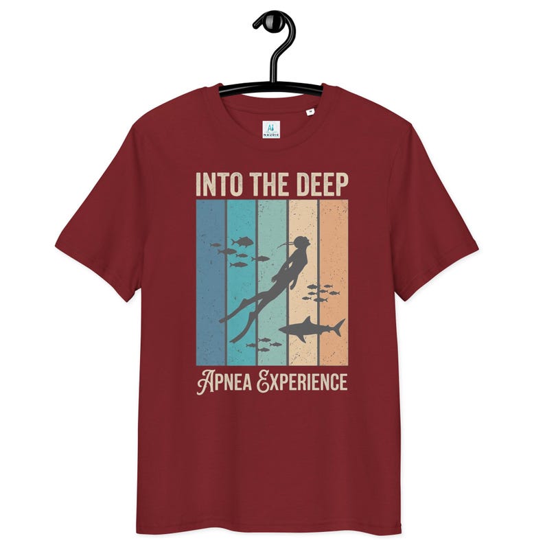 Naudic Into the Deep - Apnea - Unisex T-Shirt aus 100% Bio-Baumwolle