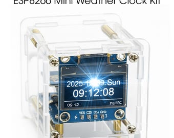 ESP8266 WiFi Weather Clock DIY Soldering Kit | Smart Electronics Project, Desktop Display Tool