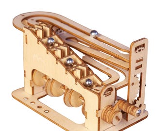 Mechanical Marble Run DIY Wood Model Kit (Ages 14+)