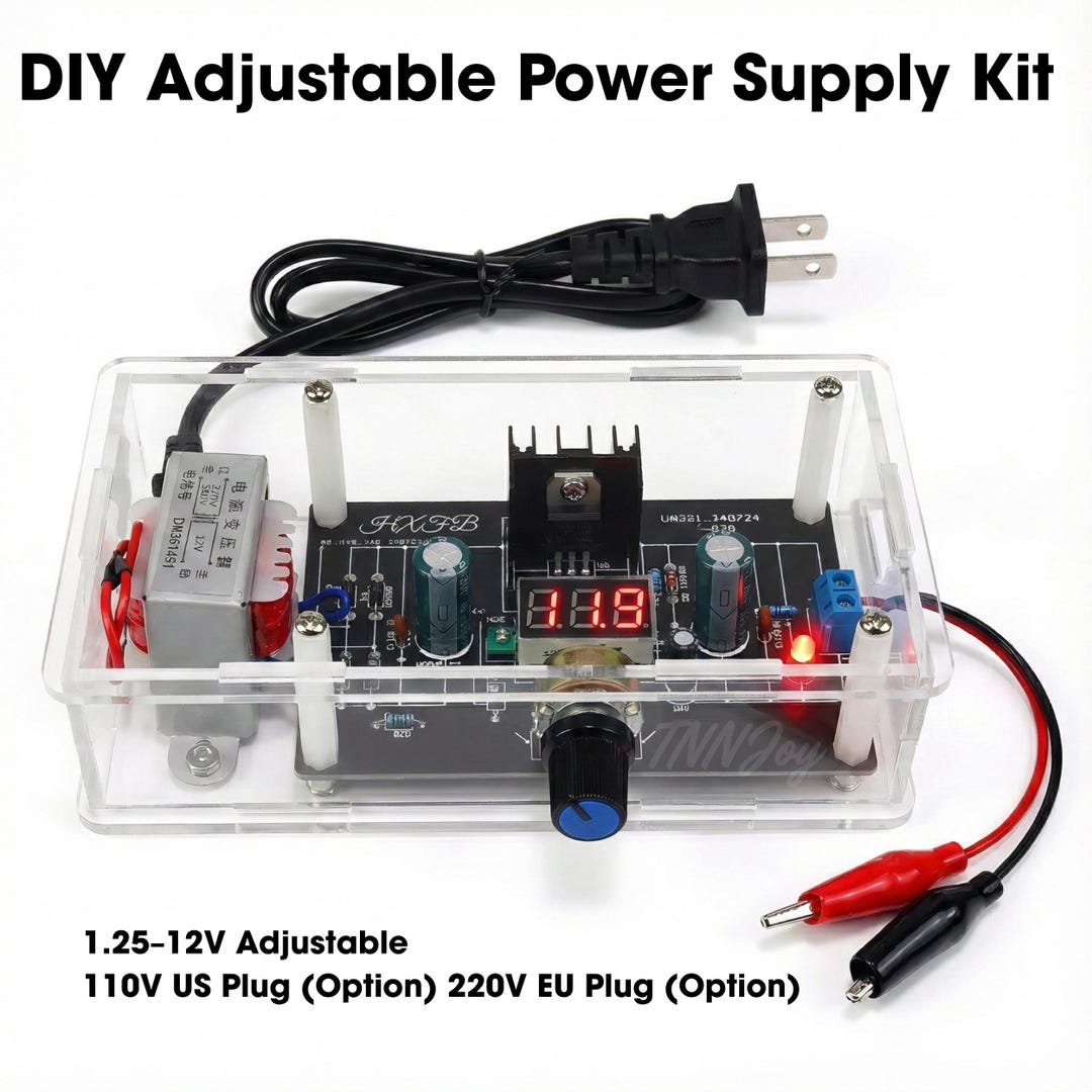 LM317 Adjustable Power Supply DIY Kit | Variable DC Voltage Regulator ...