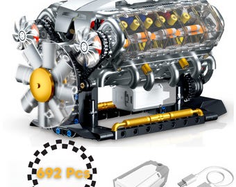 DIY V8 Engine Model – Electrically Driven STEM Toy