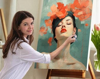 Silent Bloom Paint by Numbers Kit: Relaxing DIY Acrylic Art