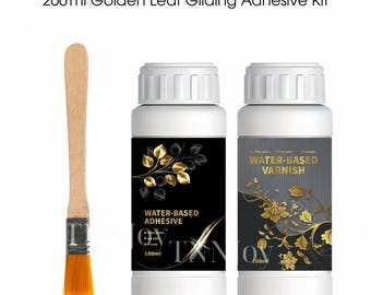 Golden Leaf Gilding Adhesive Kit | Water-Based Epoxy Resin Glue (200 ml)