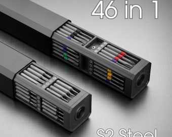 DIY Precision Magnetic Screwdriver Set | S2 Steel Repair Tool Kit (46-in-1)