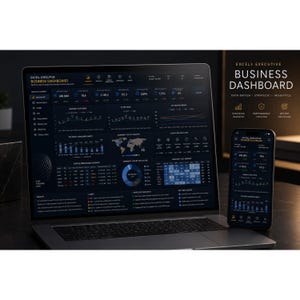 経営幹部向けビジネスダッシュボード｜Excel KPIテンプレート（デジタルダウンロード）