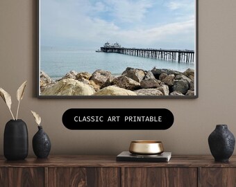 Malibu Pier Morning — Fine Art Film Coastal Photography Print | Minimal Ocean Wall Art