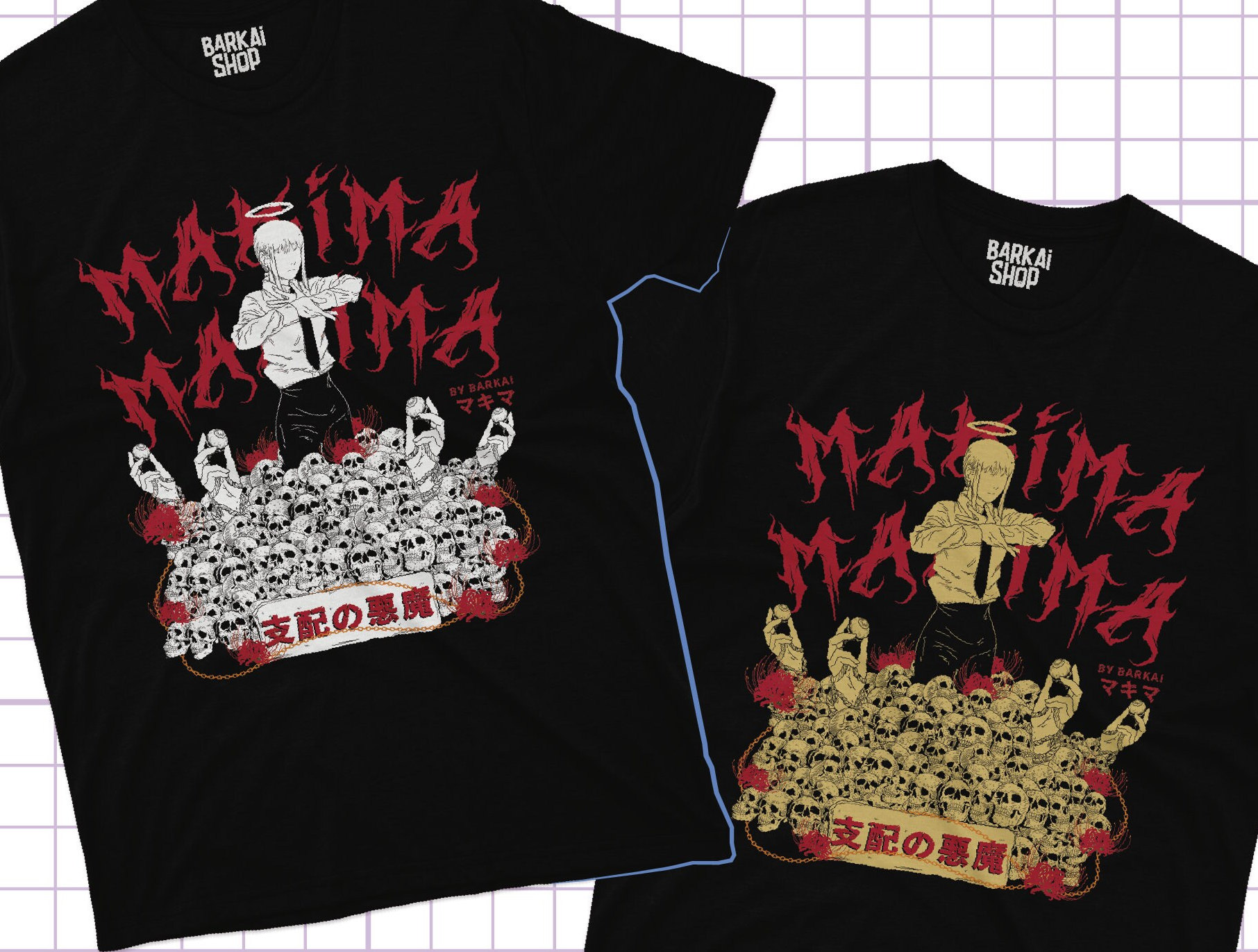 マキマ　闇の悪魔　tシャツ　チェンソーマン マキマ 闇の悪魔 tシャツ チェンソーマン - メルカリ