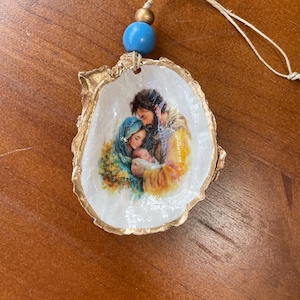 The Nativity Oyster Shell Ornament
