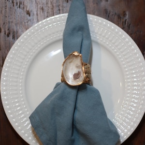 Golden Oyster Shell Napkin Rings (Set of 4) - Item # 1243