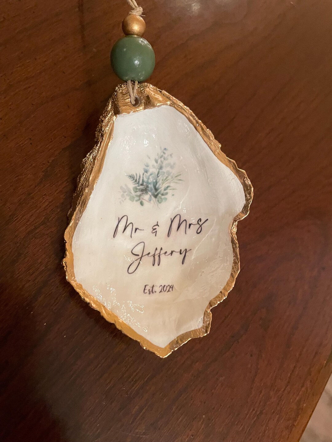Personalized Wedding Oyster Shell Ornament - Item #4001 - Etsy
