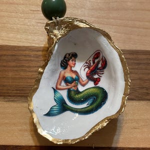 1950’s Mermaid Oyster Shell Ornament