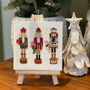 Nutcracker 4x4 Canvas and Easel - Item 1401 C