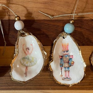 The Nutcracker Ballet Oyster Shell Ornaments - Set of 4 - Item # 1799
