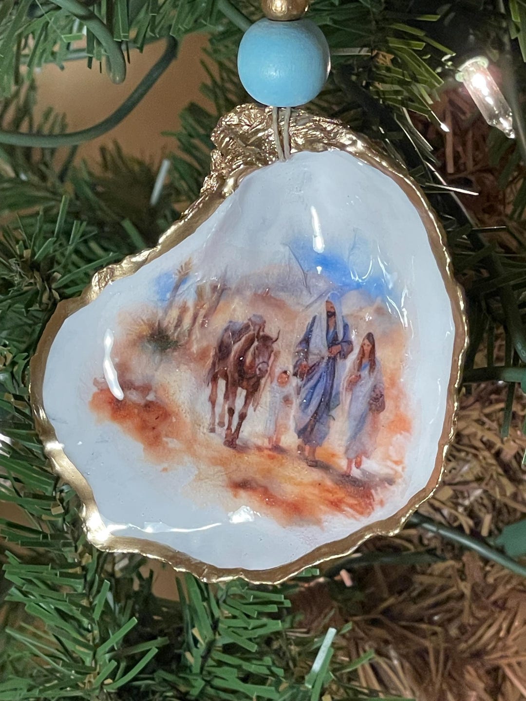 The Holy Family Nativity Oyster Shell Ornament - Item # 1620 - Etsy