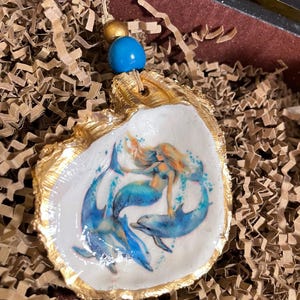 Mermaid Oyster Shell Ornament - Item# 1173