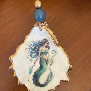 Mermaid Oyster Shell Ornament - Item# 1023