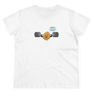 Camiseta de algodón de peso medio para mujer