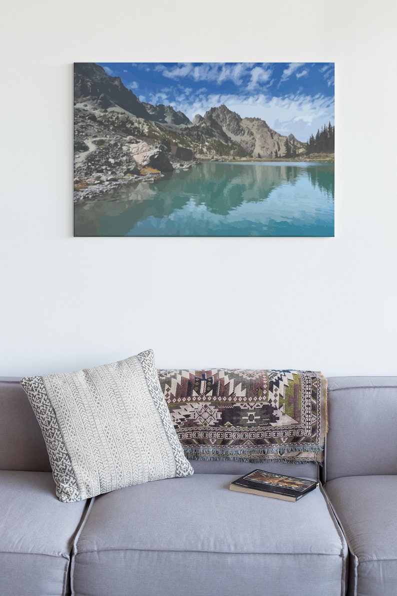Mountain Lake Wall Art Alpine Lake Olympic National Park Digital Print