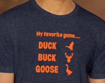 T-shirt met Duck Buck Goose | Grappige silhouetten van een jachteend