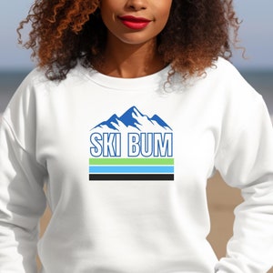 Ski Bum Crew Neck Sweatshirt: Cozy Winter Apparel