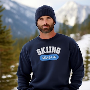 Ski Season Crewneck Sweatshirt: Winter Sports Apparel