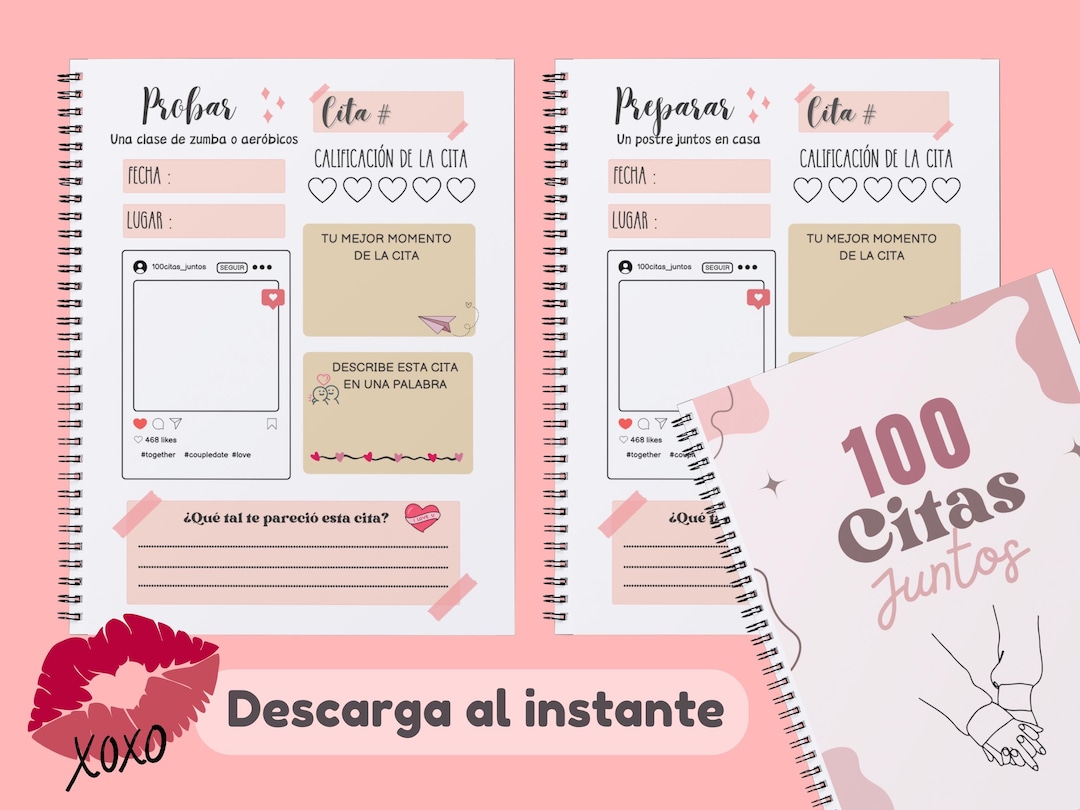 100 Citas juntos en pareja, PDF, libro de 100 citas, San Valentín