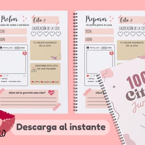 100 Citas juntos en pareja, PDF, libro de 100 citas, San Valentín, Archivo digital, Libro Álbum de las 100 citas, Citas en pareja