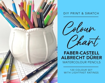 Printable Faber-Castell Albrecht Durer Coloured Pencil Chart