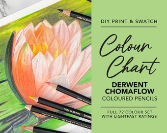 Printable Derwent Chromaflow Coloured Pencil Chart