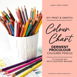 Cuadro de lápices de colores Derwent Procolor imprimible
