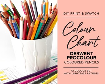 Printable Derwent Procolour Coloured Pencil Chart
