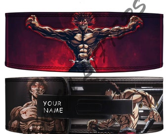 Baki Anime lever belt Powerlifting lever belt Anime Gym belt , Berserk Weightlifting belt Anime Leather Deadlifting belt |Bodybuilding belt|